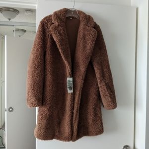NWT Uniqlo fleece / teddy coat